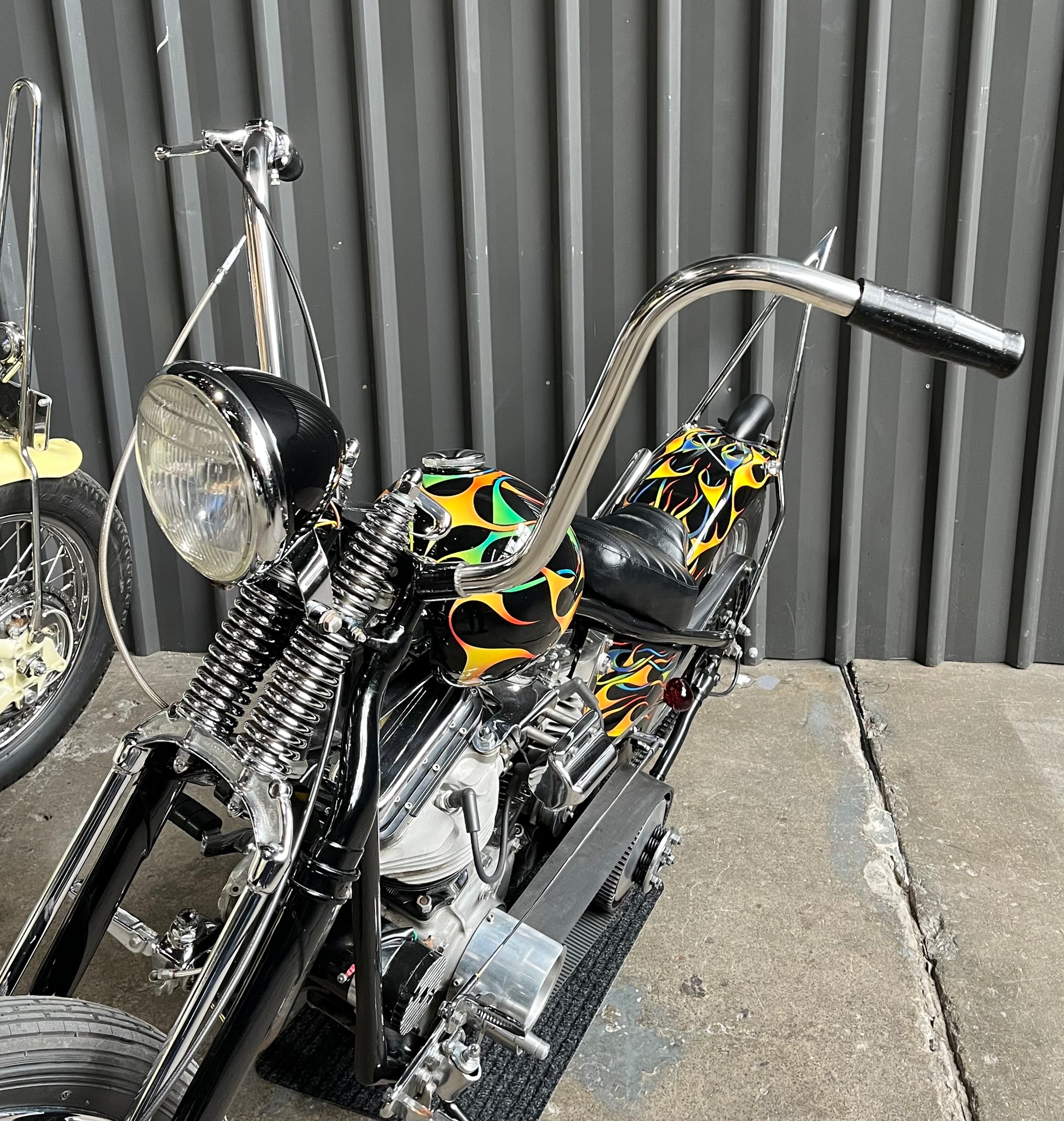 Polyapes Handlebars Inline Apes Handlebars - Meatballs Springer Top Clamp – Bar None Moto